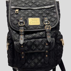 Juicy Couture black quilted backpack with adjustable straps